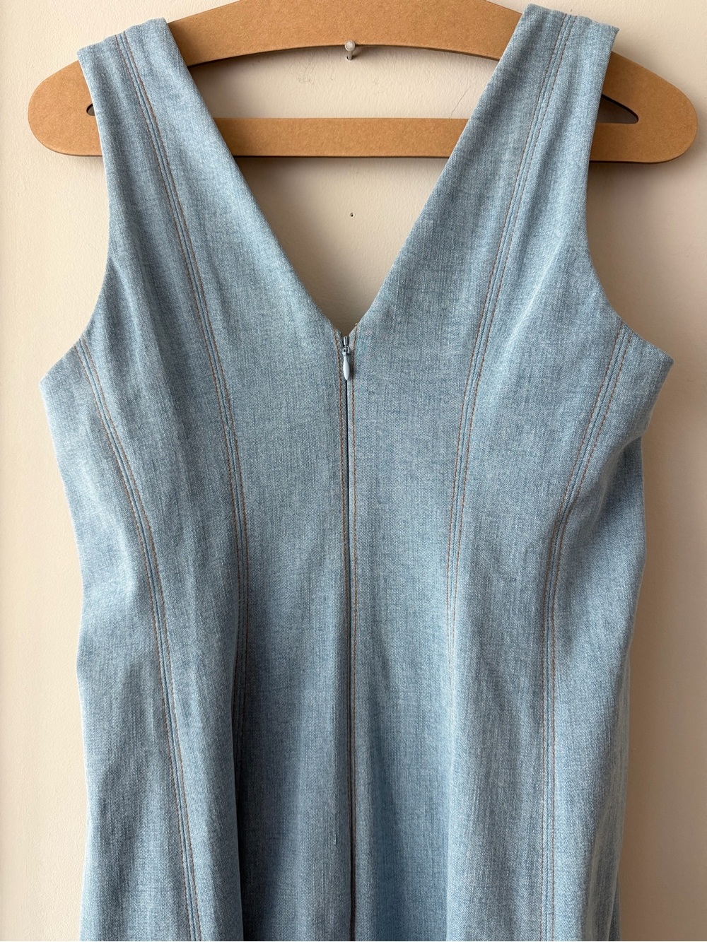 Like New! Veronica Beard Mirage Blue Denim Button-Front Lou Midi Dress - Picture 6 of 8